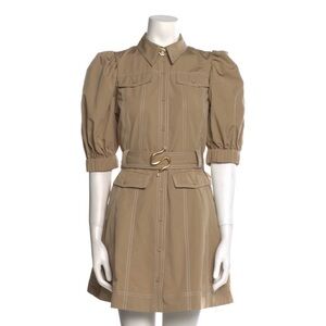 Aje Khaki Mini Utility Dress - Size 6/8